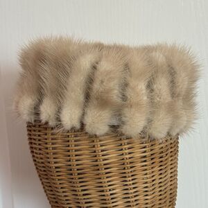 Vintage Deborah Exclusive Womens Fur Hat Pillbox 50s 60s Mink Brown Luxury